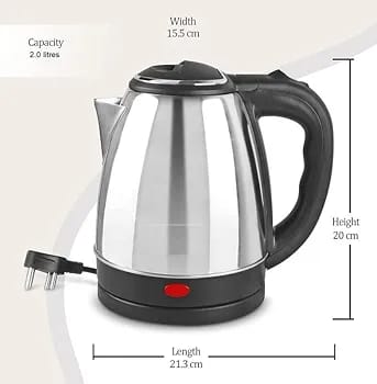 Automatic Electric Kettle 2.0L | Stainless Steel Hot Water Boiler With Auto Shut-Off | LED Display & Temperature Control (1000W, 220V)