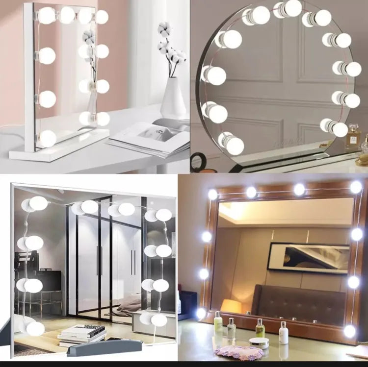 Vanity Mirror Fill Light Adjustable Luminance 3 Colors LED USB Wall Bulbs String For All Pretty 3 Colors Dimmable Vanity Light