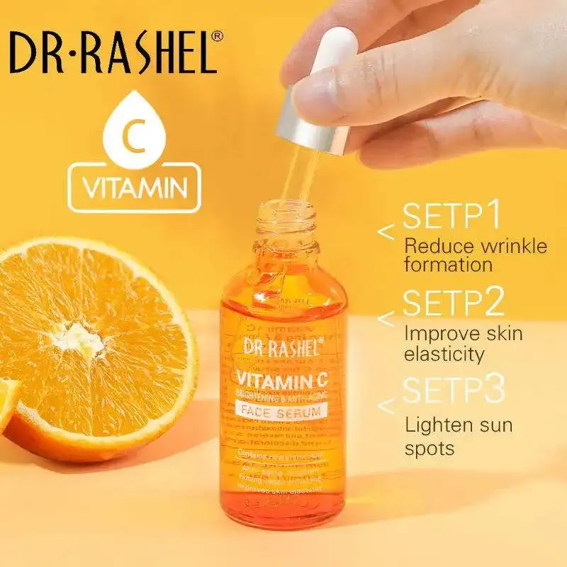 DR RASHEL Vitamin C Face Serum | Brightening & Anti-Aging Skin Care, 50ml
