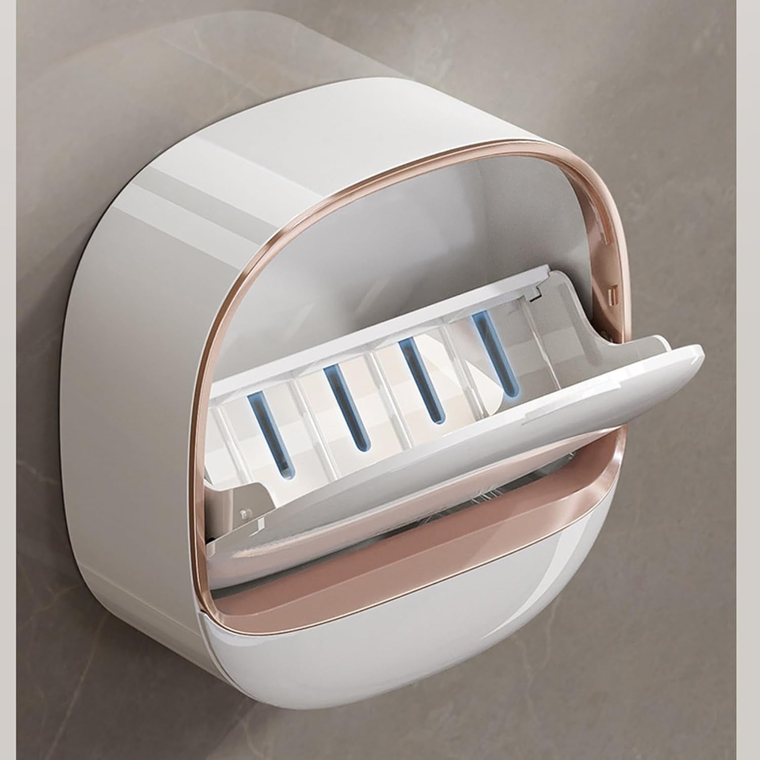 Luxury Soap Holder With Drain Tray, Wall Mounted Soap Case Box Designed To Keep Your Soap Bars Dry And Long Lasting
