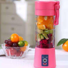 Portable 6 Blades Mini Bottle Juicer | USB Rechargeable Smoothie Blender | Powerful Personal Fruit Mixer For Travel, Gym & Home Use