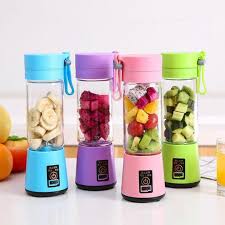 Portable 6 Blades Mini Bottle Juicer | USB Rechargeable Smoothie Blender | Powerful Personal Fruit Mixer For Travel, Gym & Home Use